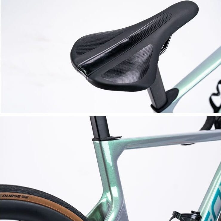 Carbon fiber seatpost and seat