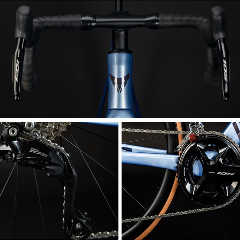 With SHIMANO 105 D12 R7170 electronic shifting system