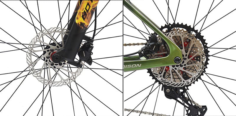 Voorzien van Shimano hydraulische schijfremmen