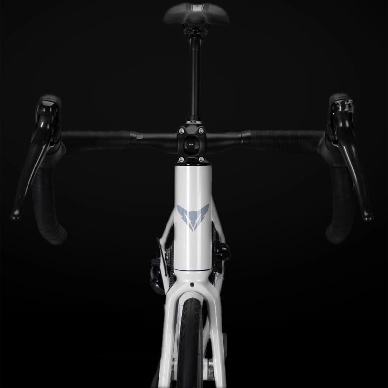 Road Bike fork and handlebar front view Road Bike fork and handlebar front view