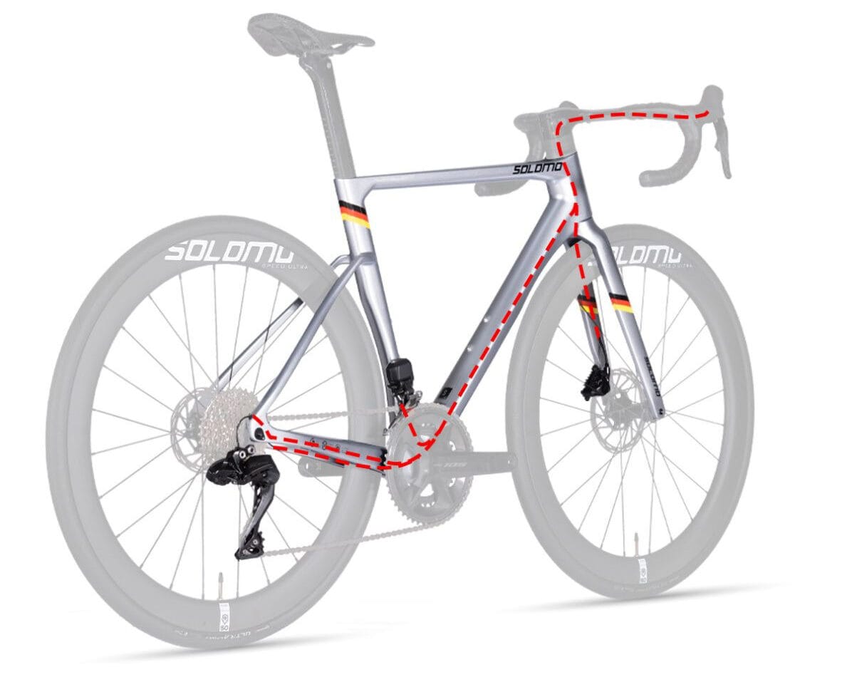 solomo tide7-road bike Internal cable routing frame